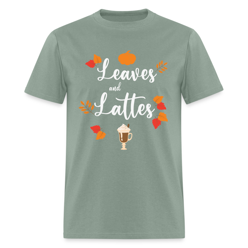 Leaves and Lattes T-Shirt - sage