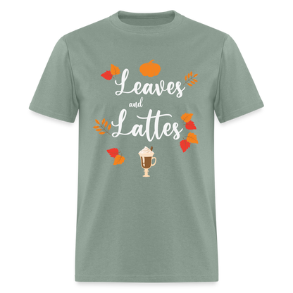 Leaves and Lattes T-Shirt - sage