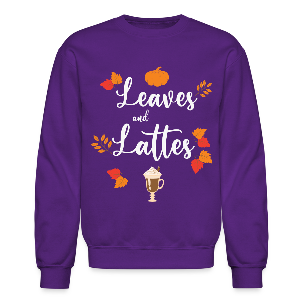 Leaves and Lattes Sweatshirt - purple