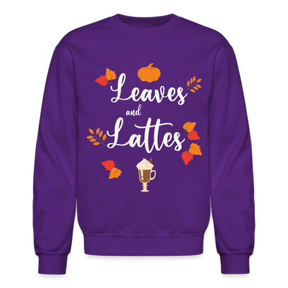 Leaves and Lattes Sweatshirt - purple