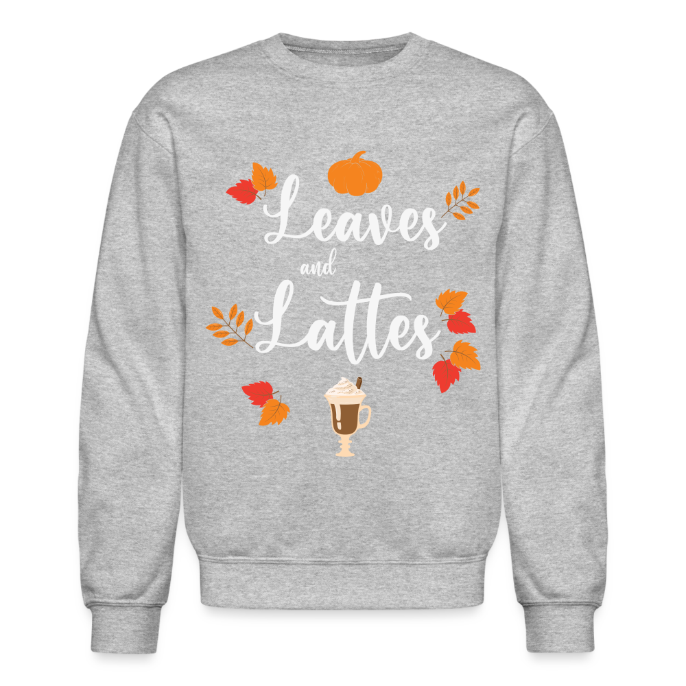 Leaves and Lattes Sweatshirt - heather gray