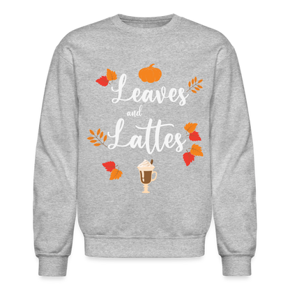 Leaves and Lattes Sweatshirt - heather gray
