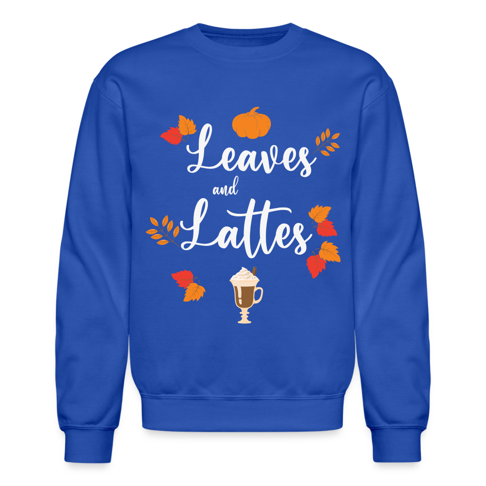 Leaves and Lattes Sweatshirt - royal blue