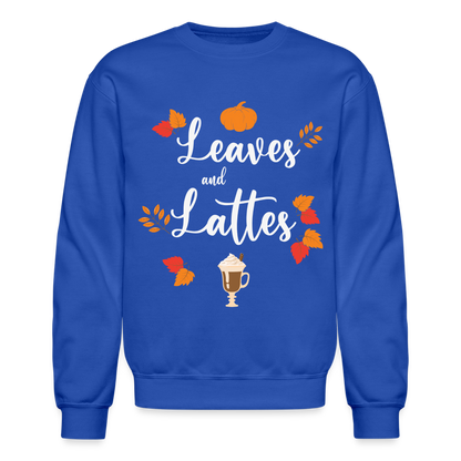 Leaves and Lattes Sweatshirt - royal blue