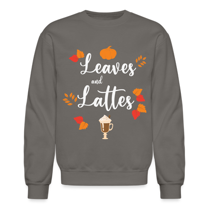 Leaves and Lattes Sweatshirt - asphalt gray