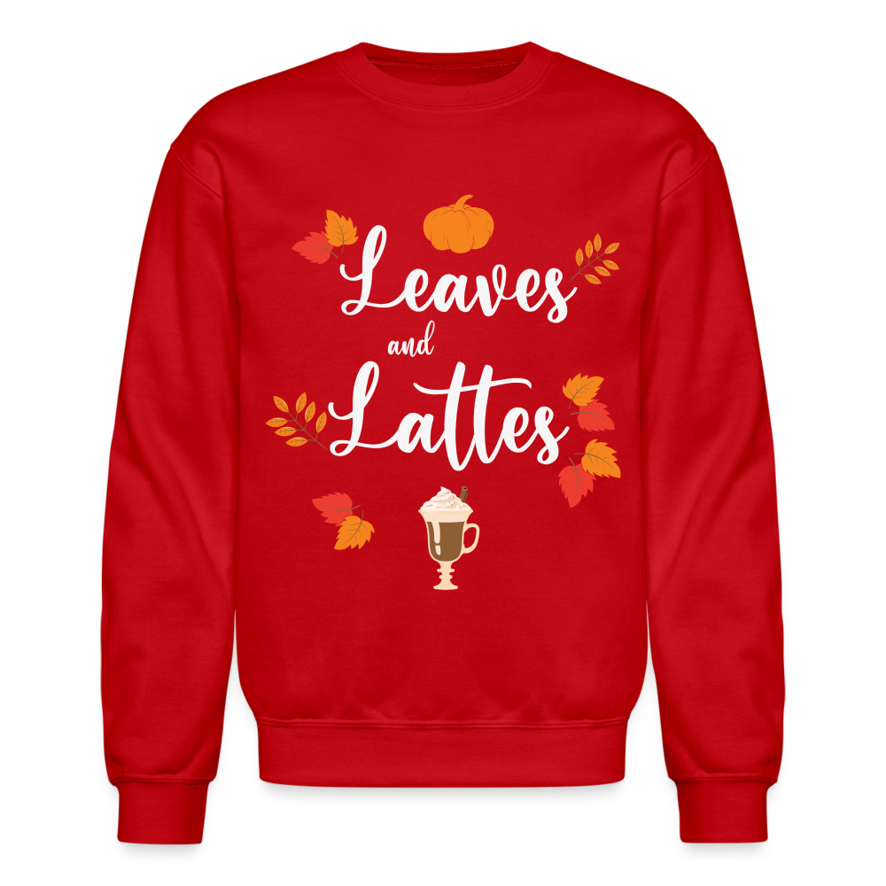 Leaves and Lattes Sweatshirt - red