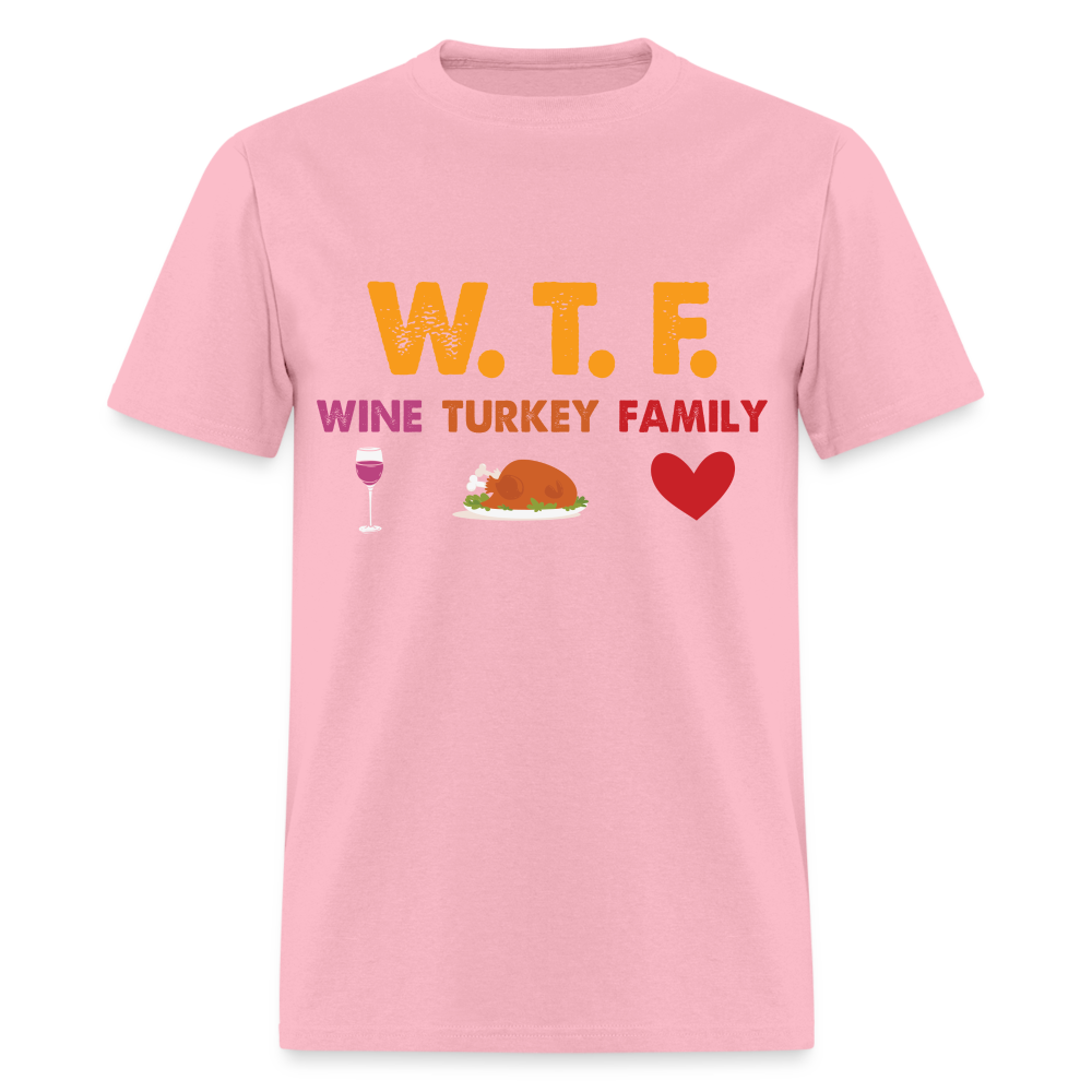 WTF Wine Turkey Family T-Shirt - pink