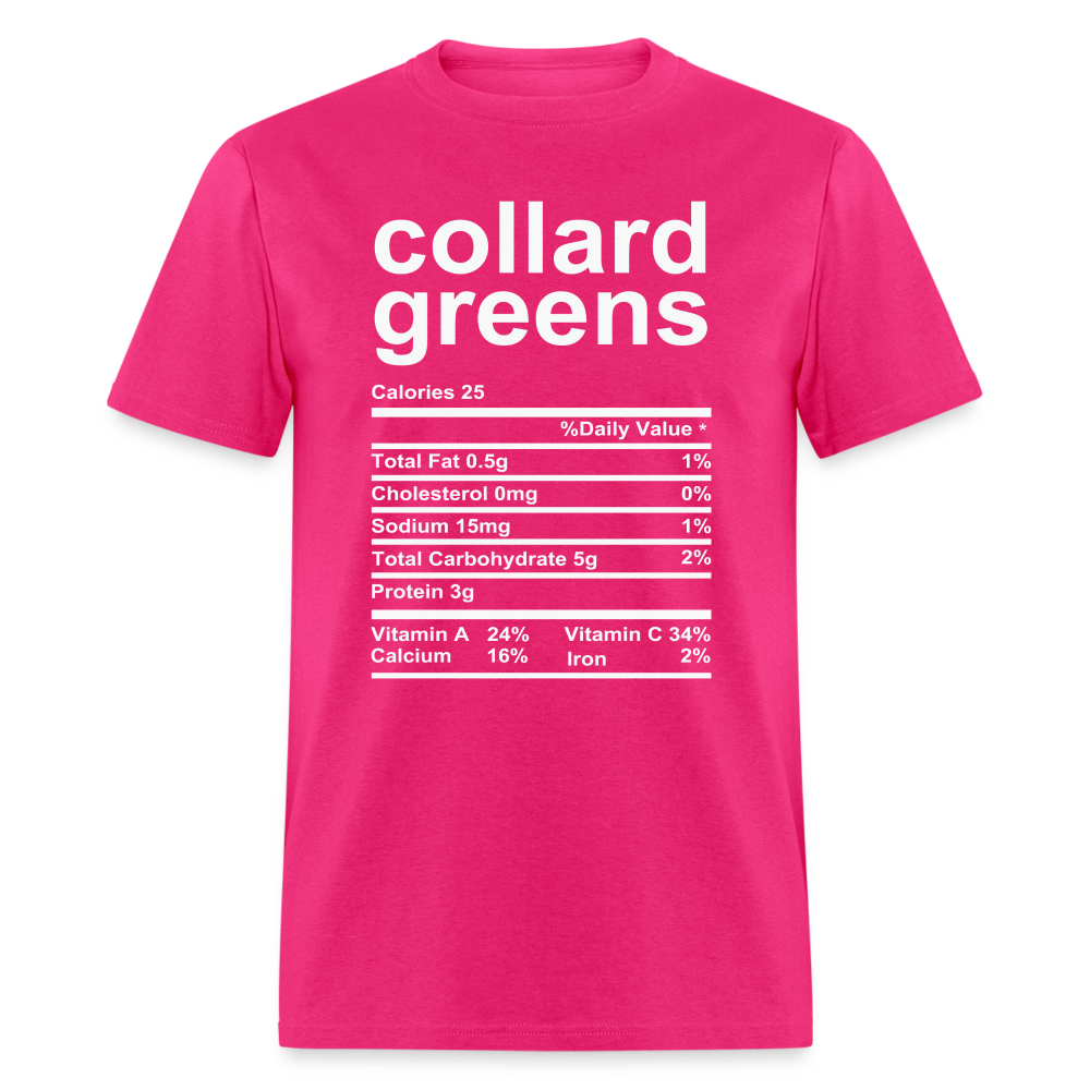 Collard Greens Nutrition Facts T-Shirt - fuchsia