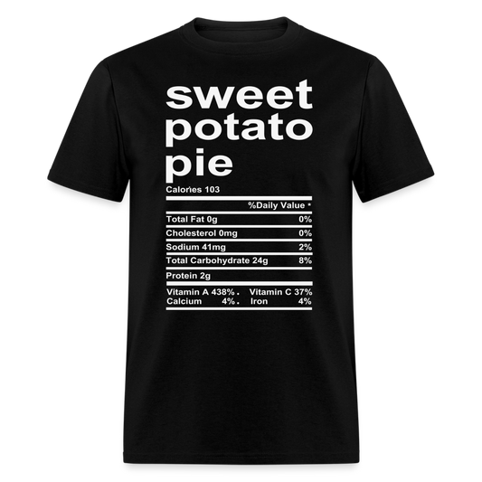 Sweet Potato Pie Nutrition T-Shirt - black