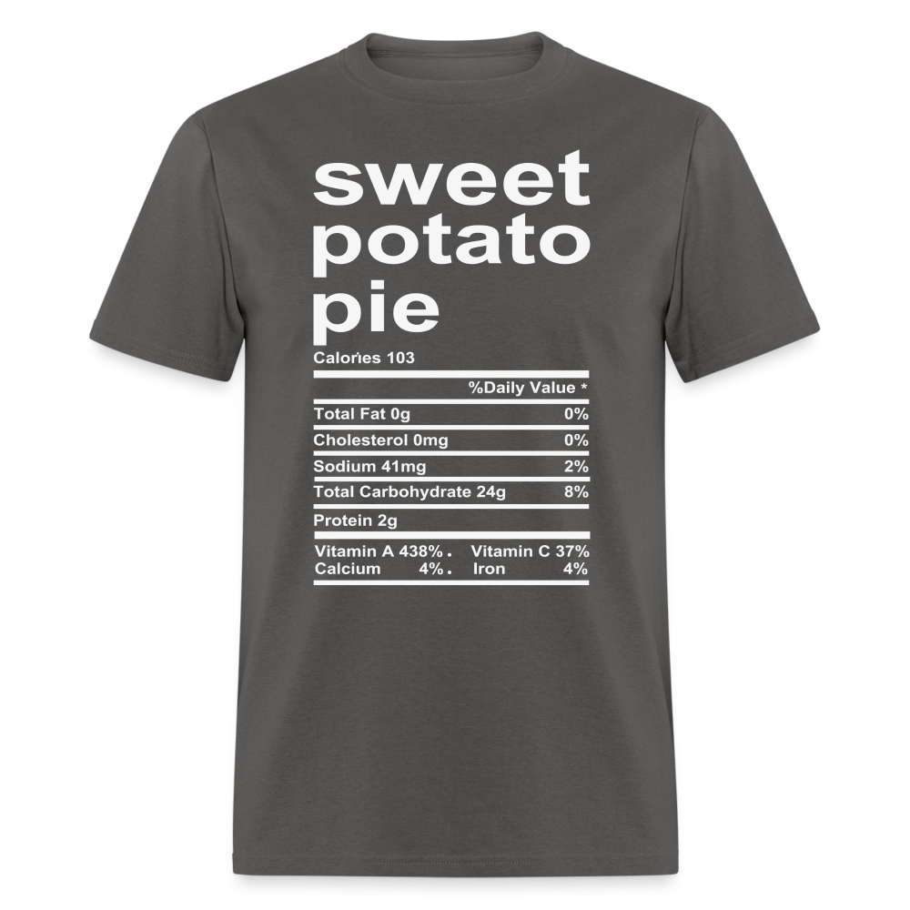 Sweet Potato Pie Nutrition T-Shirt - charcoal