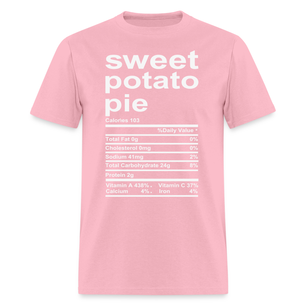 Sweet Potato Pie Nutrition T-Shirt - pink