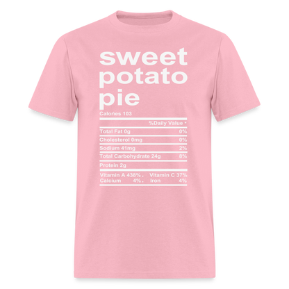 Sweet Potato Pie Nutrition T-Shirt - pink