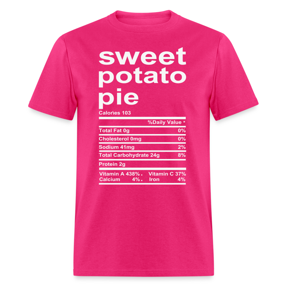 Sweet Potato Pie Nutrition T-Shirt - fuchsia