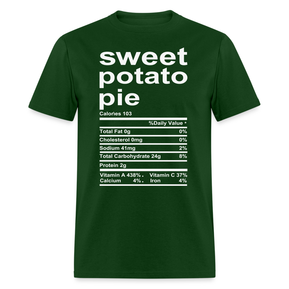 Sweet Potato Pie Nutrition T-Shirt - forest green