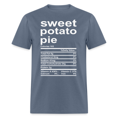 Sweet Potato Pie Nutrition T-Shirt - denim