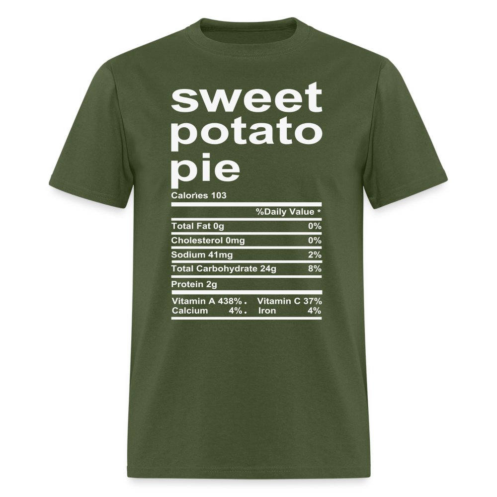 Sweet Potato Pie Nutrition T-Shirt - military green