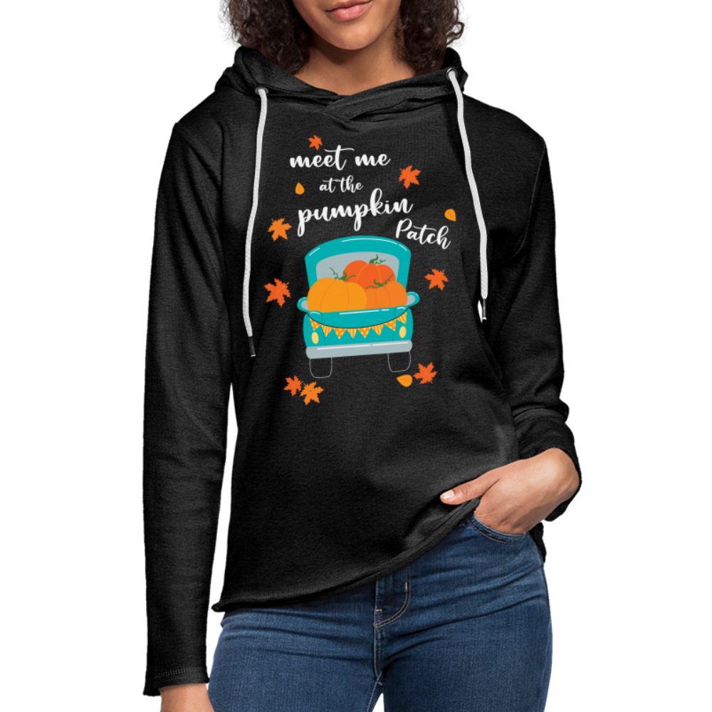 Meet Me At The Pumpkin Patch Lightweight Terry Hoodie - charcoal grey