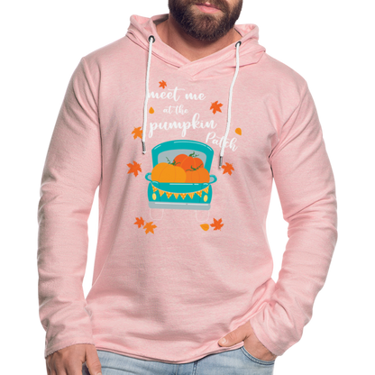 Meet Me At The Pumpkin Patch Lightweight Terry Hoodie - cream heather pink