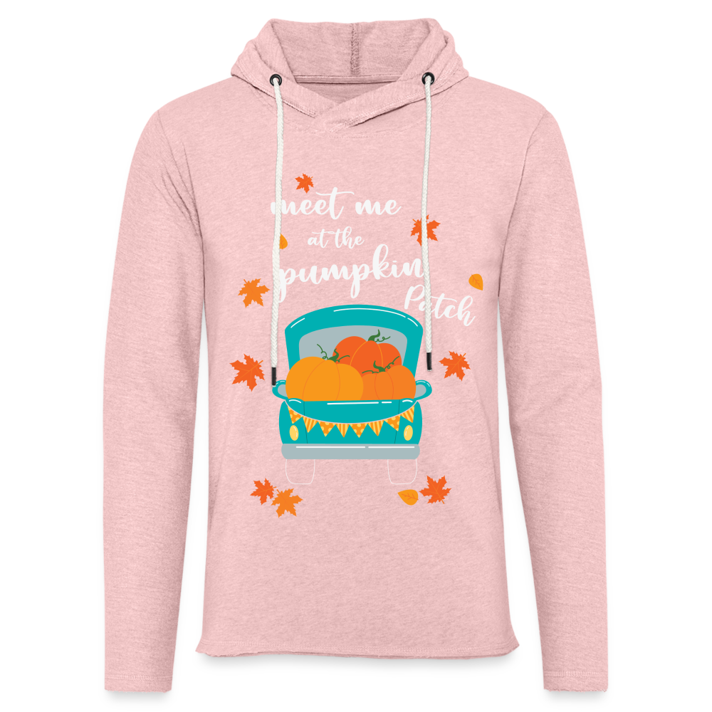 Meet Me At The Pumpkin Patch Lightweight Terry Hoodie - cream heather pink