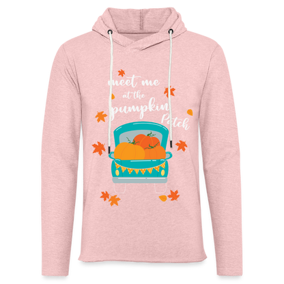 Meet Me At The Pumpkin Patch Lightweight Terry Hoodie - cream heather pink