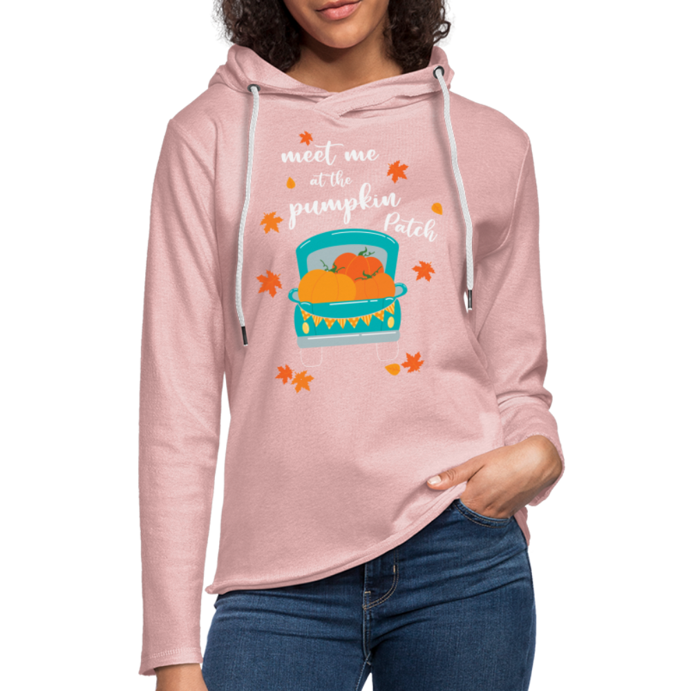 Meet Me At The Pumpkin Patch Lightweight Terry Hoodie - cream heather pink