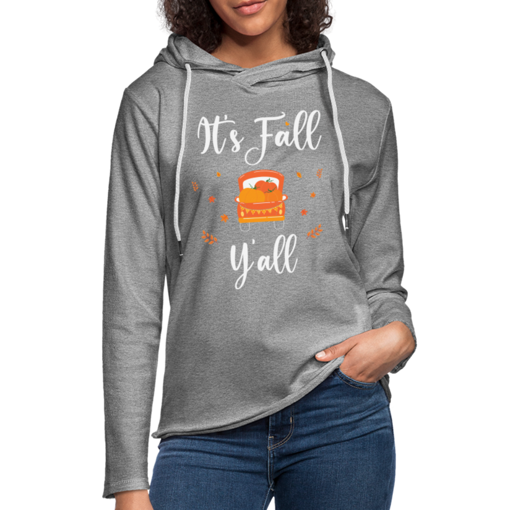 It's Fall Y'all Lightweight Terry Hoodie - heather gray