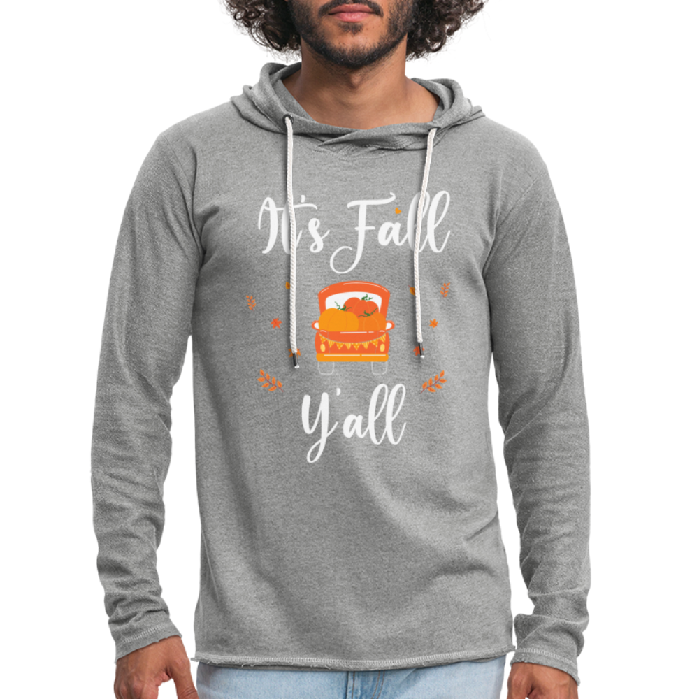 It's Fall Y'all Lightweight Terry Hoodie - heather gray