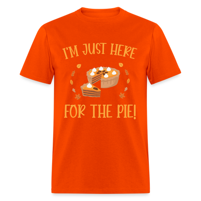 I'm Just Here For The Pie T-Shirt - orange