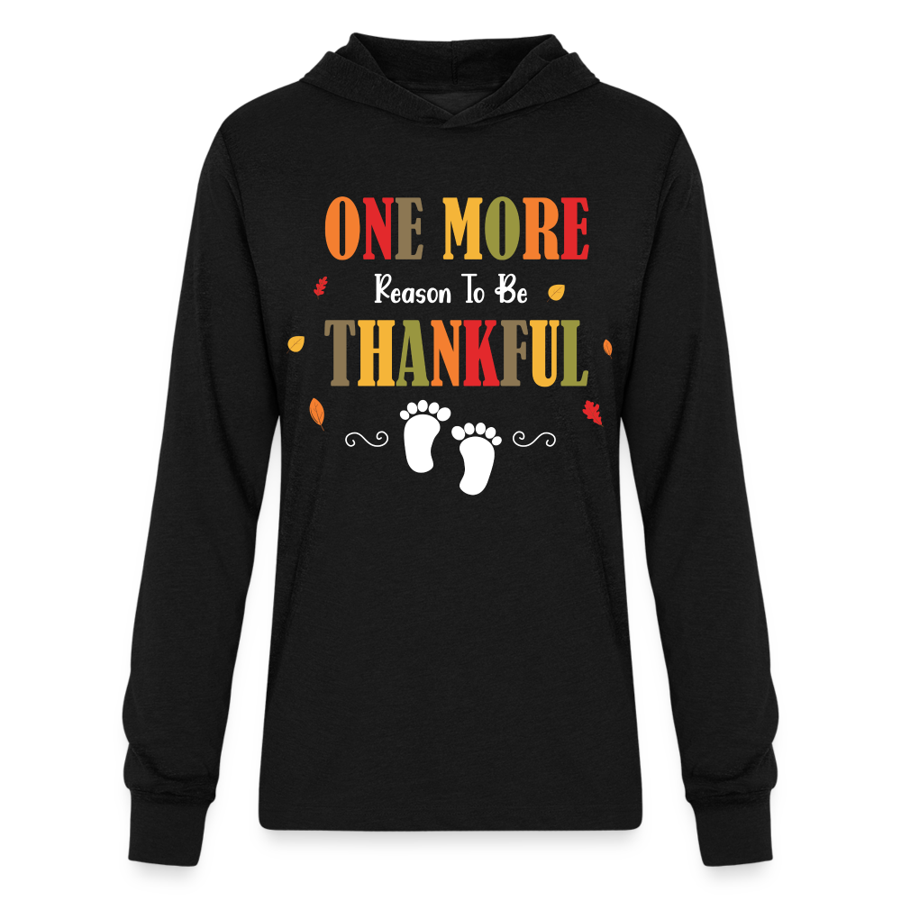 One More Reason to Be Thankful (Pregnancy Announcement) Hoodie Shirt - black