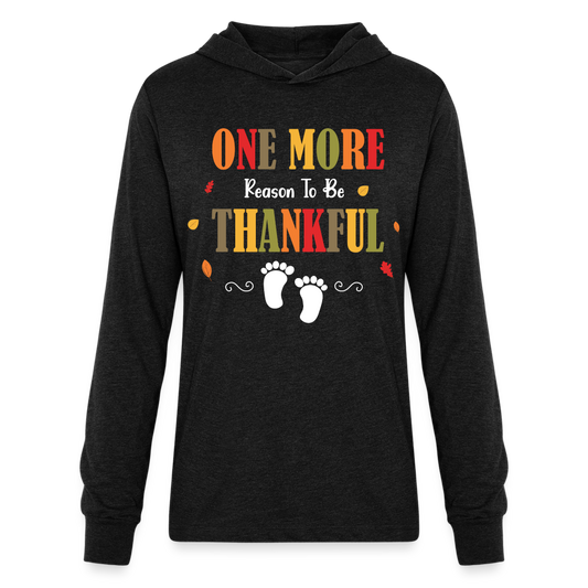 One More Reason to Be Thankful (Pregnancy Announcement) Hoodie Shirt - heather black