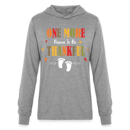 One More Reason to Be Thankful (Pregnancy Announcement) Hoodie Shirt - heather grey