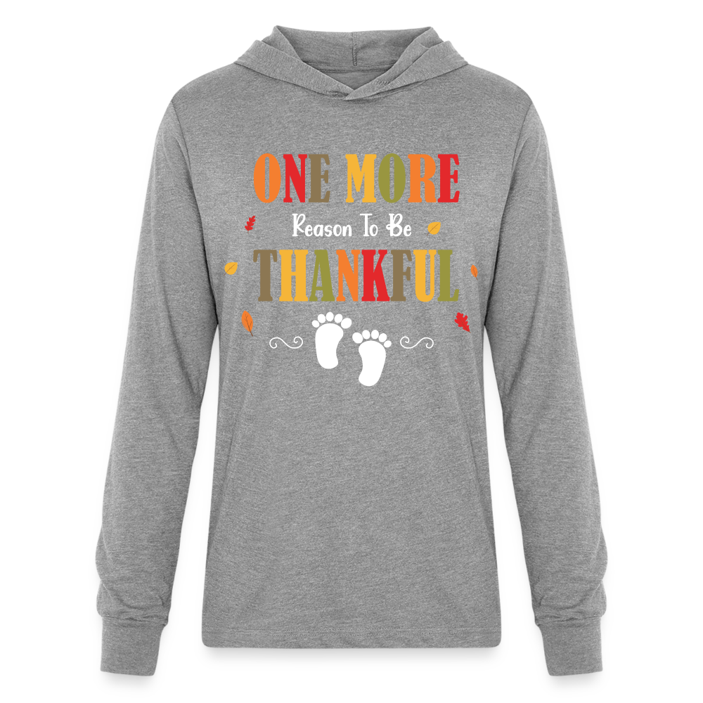 One More Reason to Be Thankful (Pregnancy Announcement) Hoodie Shirt - heather grey