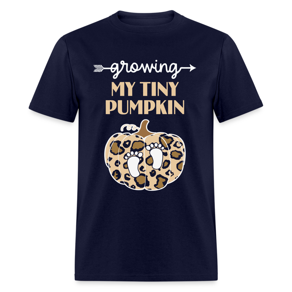 Growing My Tiny Pumpkin (Pregnancy) T-Shirt - navy
