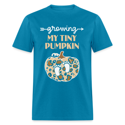 Growing My Tiny Pumpkin (Pregnancy) T-Shirt - turquoise
