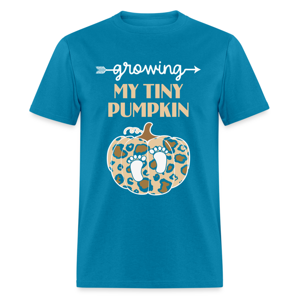 Growing My Tiny Pumpkin (Pregnancy) T-Shirt - turquoise