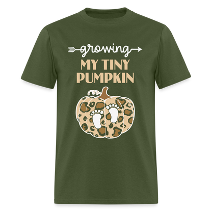 Growing My Tiny Pumpkin (Pregnancy) T-Shirt - military green