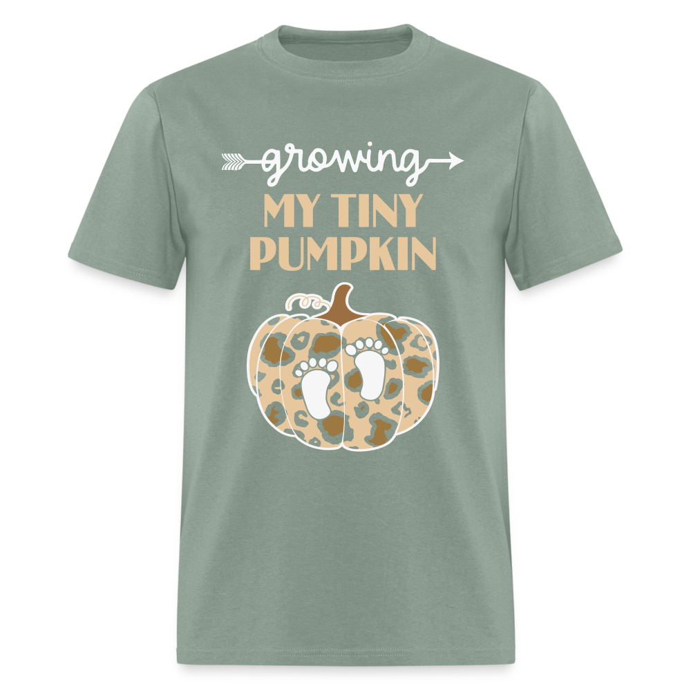 Growing My Tiny Pumpkin (Pregnancy) T-Shirt - sage