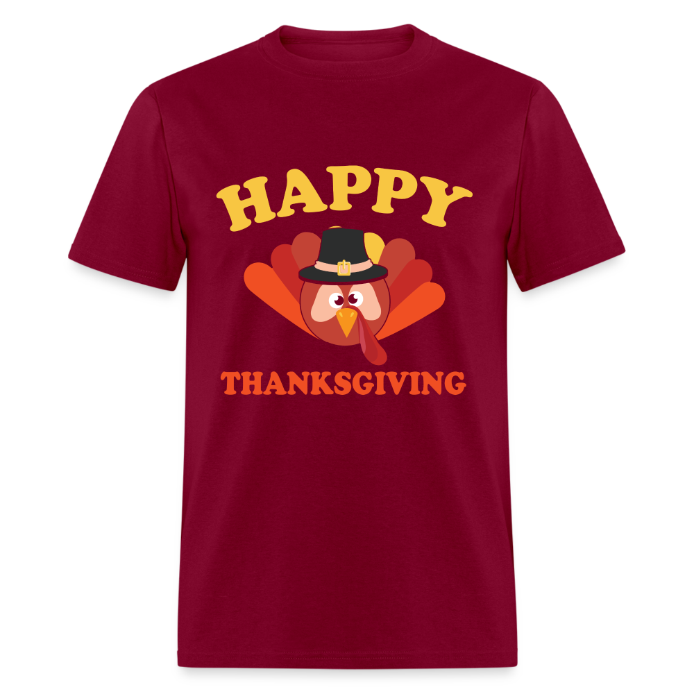 Happy Thanksgiving T-Shirt - burgundy