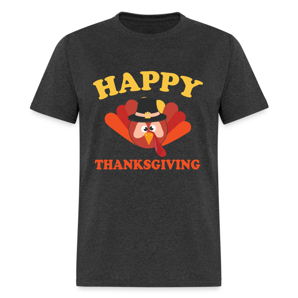 Happy Thanksgiving T-Shirt - heather black