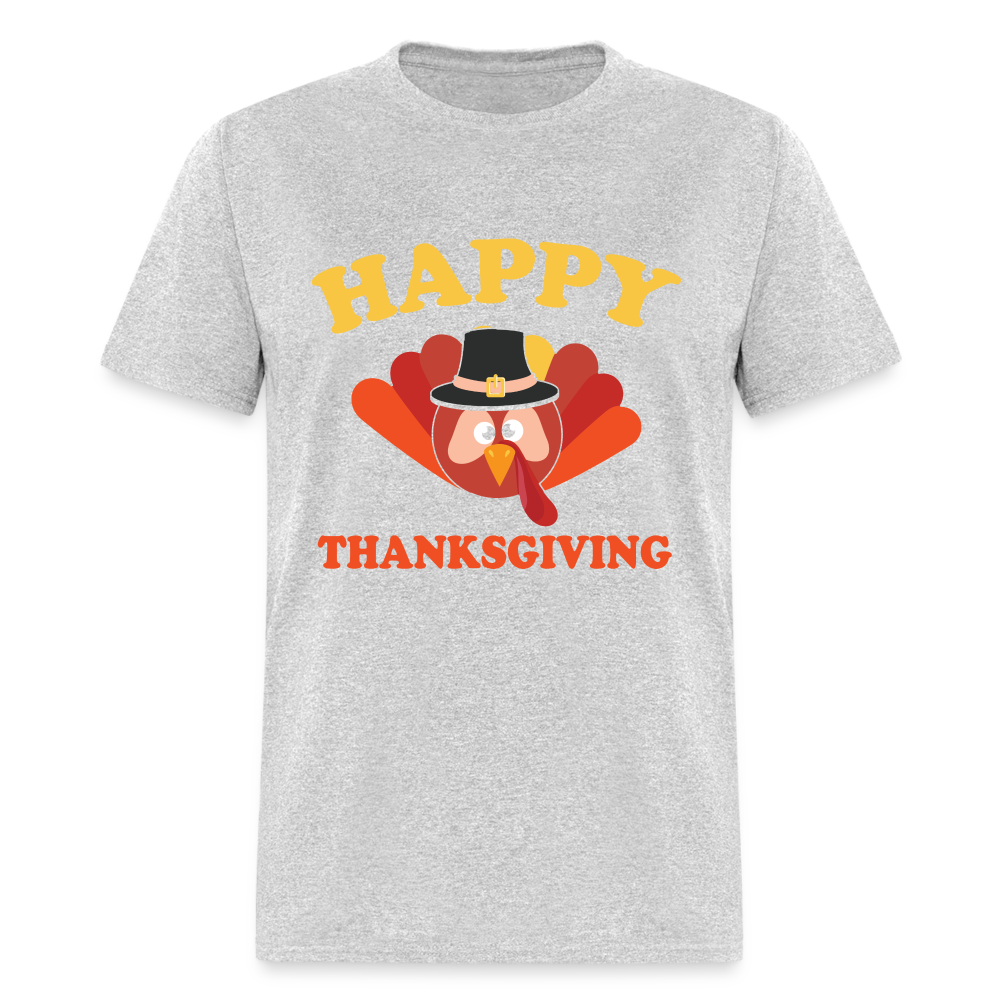 Happy Thanksgiving T-Shirt - heather gray