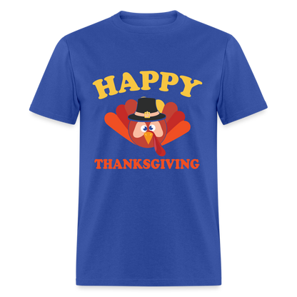 Happy Thanksgiving T-Shirt - royal blue