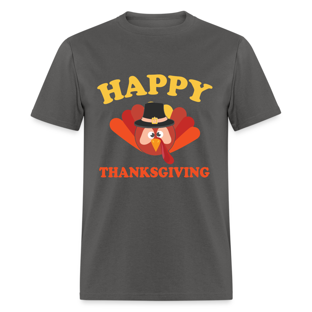 Happy Thanksgiving T-Shirt - charcoal