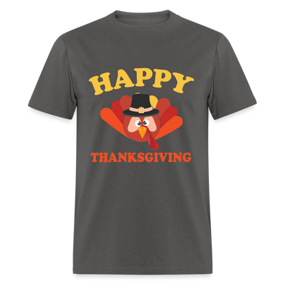 Happy Thanksgiving T-Shirt - charcoal