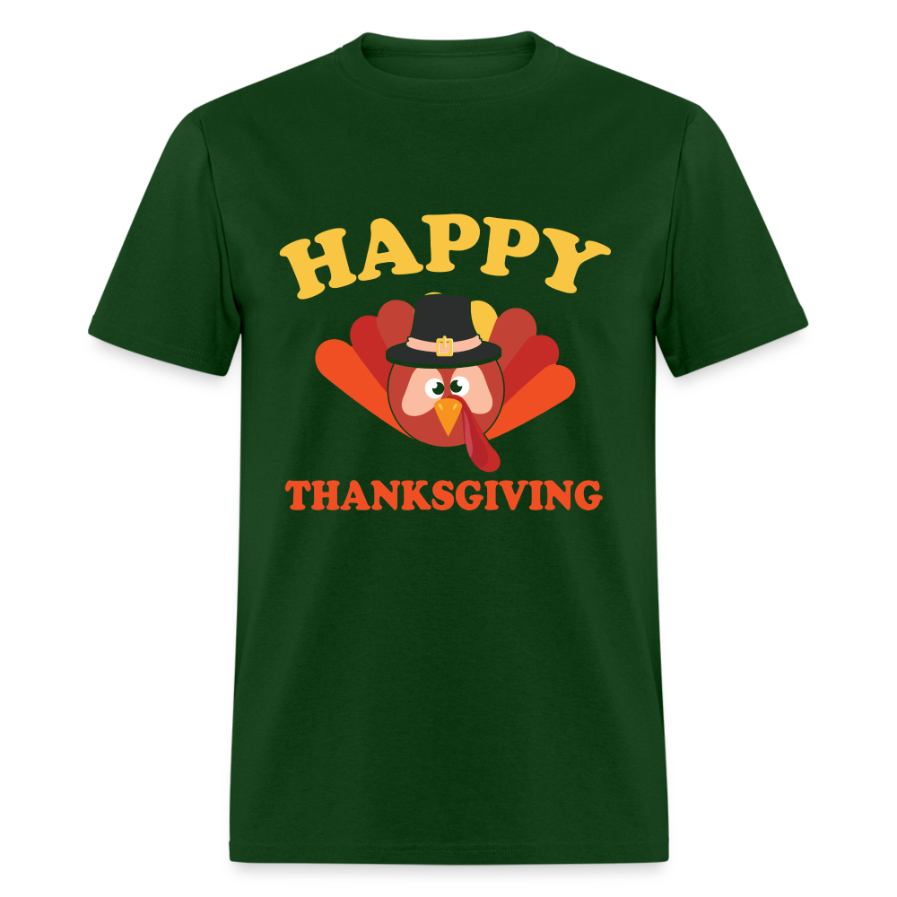 Happy Thanksgiving T-Shirt - forest green