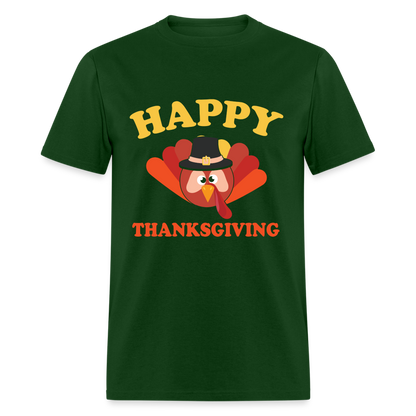 Happy Thanksgiving T-Shirt - forest green