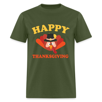 Happy Thanksgiving T-Shirt - military green