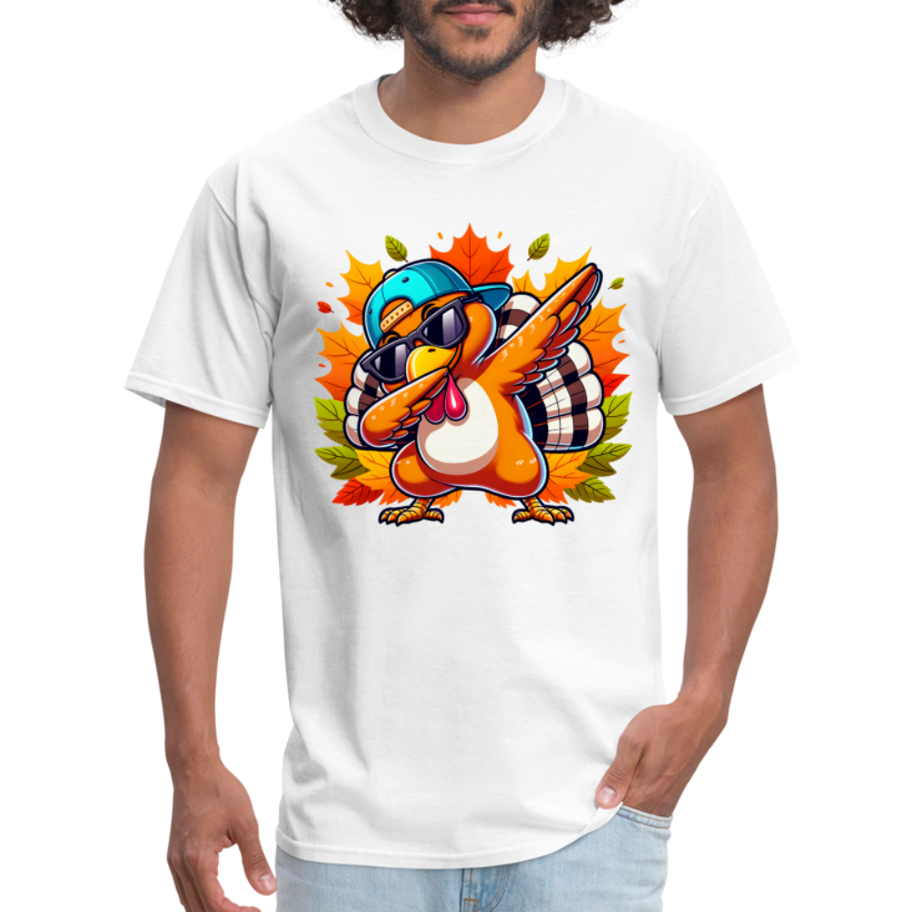 Dabbing Thanksgiving Turkey T-Shirt - white