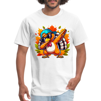 Dabbing Thanksgiving Turkey T-Shirt - white