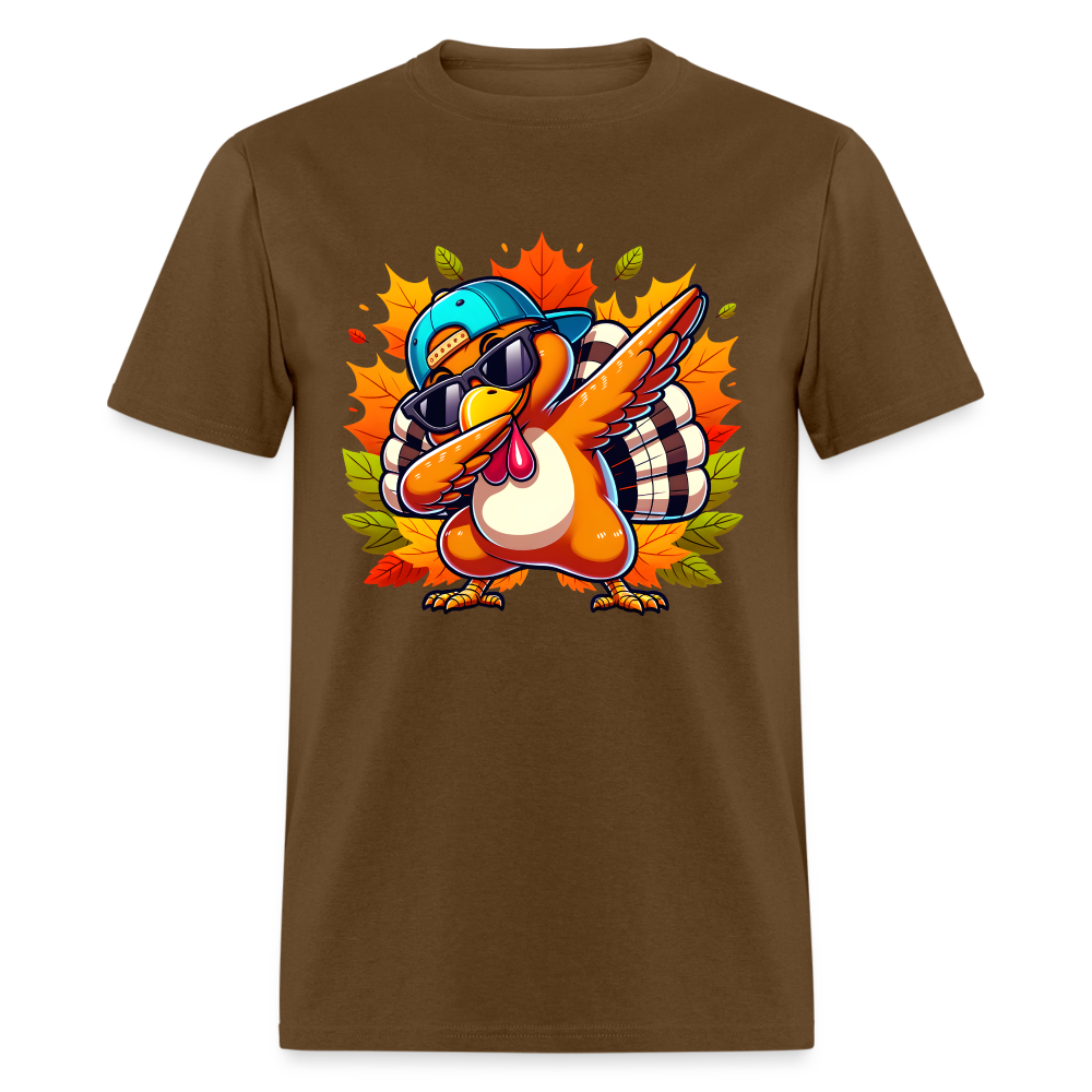 Dabbing Thanksgiving Turkey T-Shirt - brown