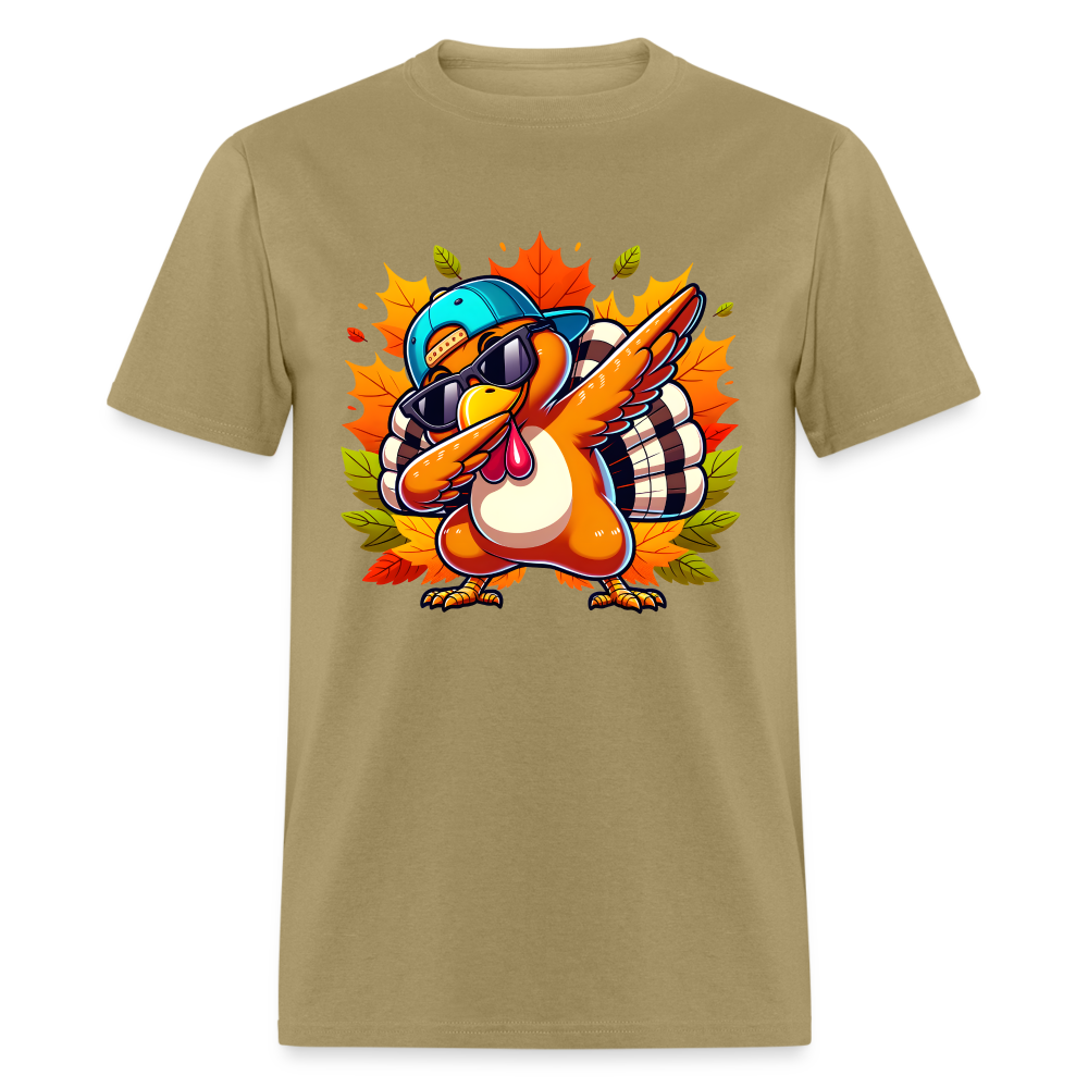 Dabbing Thanksgiving Turkey T-Shirt - khaki